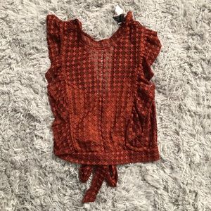 Open back crop top. Worn once.